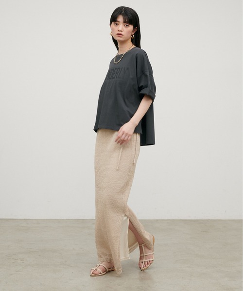 LARUTA(ラルータ)の「【LARUTA】ギマ糸メッシュリボンニットスカート(スカート・レディース・ブラック/ベージュ/ライトベージュ・FREE)」の15枚目の写真