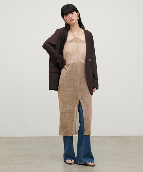LARUTA(ラルータ)の「【LARUTA】ギマ糸メッシュリボンニットスカート(スカート・レディース・ブラック/ベージュ/ライトベージュ・FREE)」の19枚目の写真