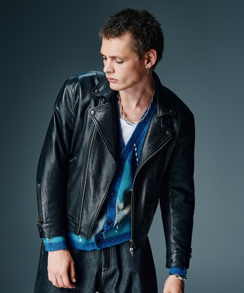 glamb(グラム)の「Johnny Riders Jacket / ジョニーライダースジャケット(ライダースジャケット・メンズ・ブラック/ブラウン・S/M/L)」の2枚目の写真