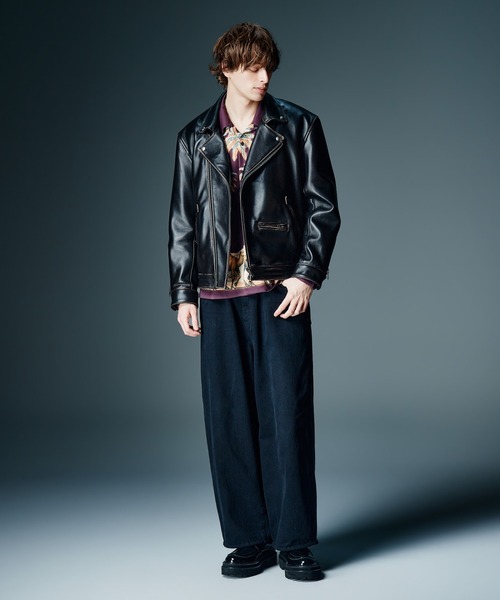 glamb(グラム)の「Johnny Riders Jacket / ジョニーライダースジャケット(ライダースジャケット・メンズ・ブラック/ブラウン・S/M/L)」の9枚目の写真