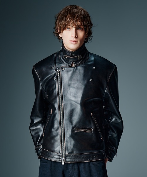 glamb(グラム)の「Johnny Riders Jacket / ジョニーライダースジャケット(ライダースジャケット・メンズ・ブラック/ブラウン・S/M/L)」の6枚目の写真