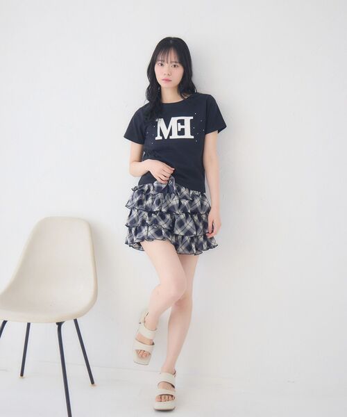 ems excite(エムズエキサイト)の「キルティングロゴTシャツ(Tシャツ/カットソー・レディース・ブルー/オフホワイト/ブラック・FREE)」の16枚目の写真