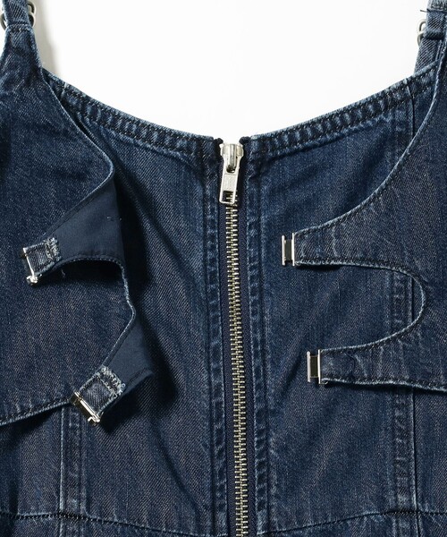 Ray BEAMS（レイビームス）の「デニム ジップ フレア ワンピース（ワンピース・レディース・シルバー/ブルー系その他4・ONE SIZE）」の10枚目の写真