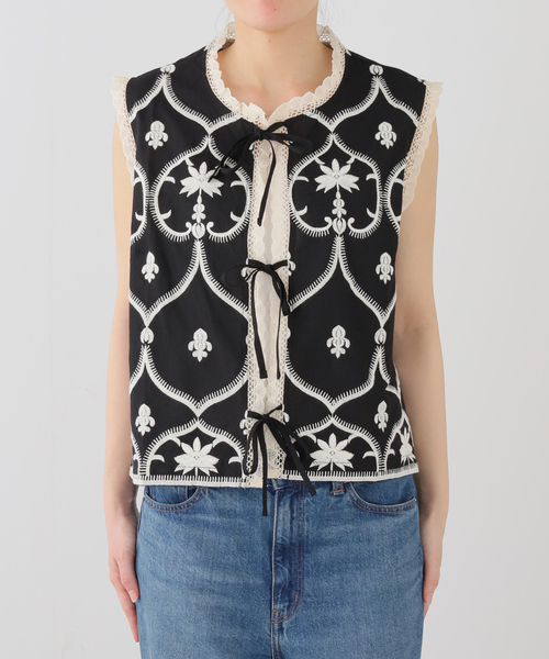 Spick & Span(スピックアンドスパン)の「Devotion TWINS / デヴォーション ツインズ CANNY(ベスト・レディース・ブラック・SMALL)」の9枚目の写真