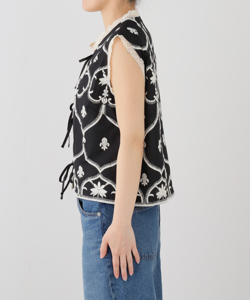 Spick & Span(スピックアンドスパン)の「Devotion TWINS / デヴォーション ツインズ CANNY(ベスト・レディース・ブラック・SMALL)」の10枚目の写真