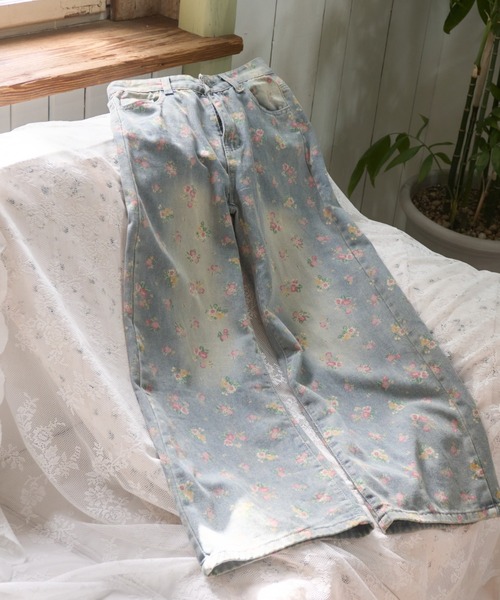 Birthday room(バースデイルーム)の「花柄プリントデニム/floral print denim(デニムパンツ・レディース・その他・FREE)」の12枚目の写真