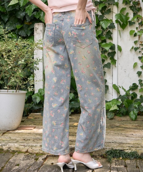 Birthday room(バースデイルーム)の「花柄プリントデニム/floral print denim(デニムパンツ・レディース・その他・FREE)」の11枚目の写真