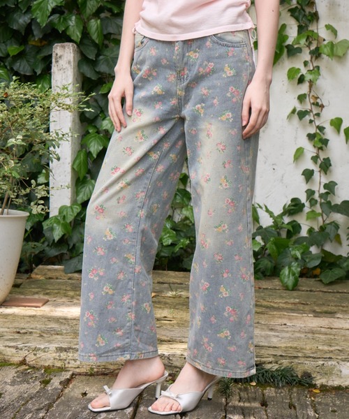 Birthday room(バースデイルーム)の「花柄プリントデニム/floral print denim(デニムパンツ・レディース・その他・FREE)」の9枚目の写真