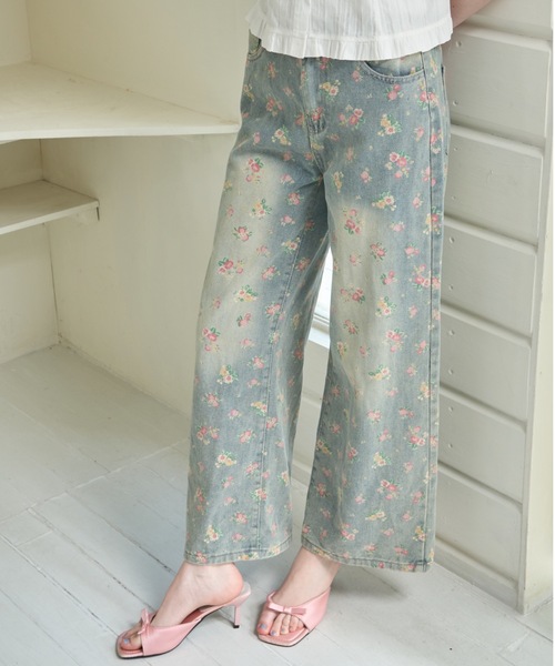 Birthday room(バースデイルーム)の「花柄プリントデニム/floral print denim(デニムパンツ・レディース・その他・FREE)」の14枚目の写真