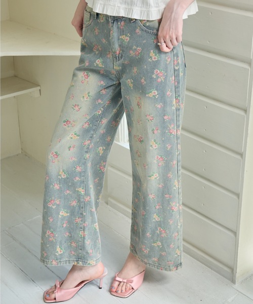 Birthday room(バースデイルーム)の「花柄プリントデニム/floral print denim(デニムパンツ・レディース・その他・FREE)」の15枚目の写真