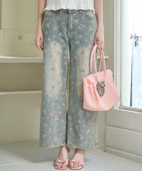 Birthday room(バースデイルーム)の「花柄プリントデニム/floral print denim(デニムパンツ・レディース・その他・FREE)」の13枚目の写真