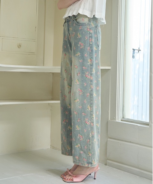 Birthday room(バースデイルーム)の「花柄プリントデニム/floral print denim(デニムパンツ・レディース・その他・FREE)」の17枚目の写真