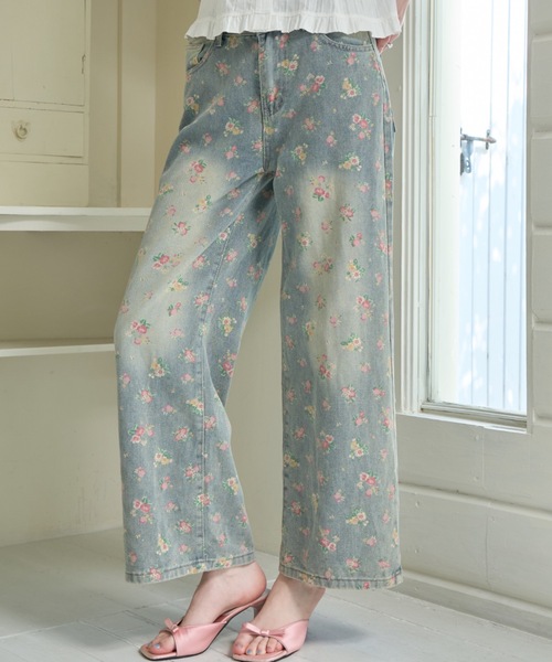 Birthday room(バースデイルーム)の「花柄プリントデニム/floral print denim(デニムパンツ・レディース・その他・FREE)」の19枚目の写真