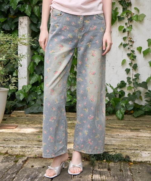 Birthday room(バースデイルーム)の「花柄プリントデニム/floral print denim(デニムパンツ・レディース・その他・FREE)」の20枚目の写真