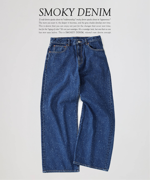 JOURNAL STANDARD relume(ジャーナルスタンダード レリューム)の「スモーキーデニム 11oz フェード ワイドパンツ(デニムパンツ・メンズ・ブルー系その他/コバルトブルー/ブラックミックス・LARGE/MEDIUM)」の3枚目の写真