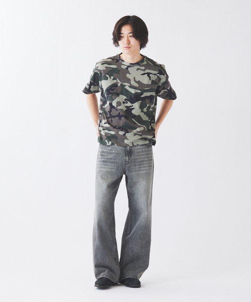 JOURNAL STANDARD relume(ジャーナルスタンダード レリューム)の「スモーキーデニム 11oz フェード ワイドパンツ(デニムパンツ・メンズ・ブルー系その他/コバルトブルー/ブラックミックス・LARGE/MEDIUM)」の5枚目の写真