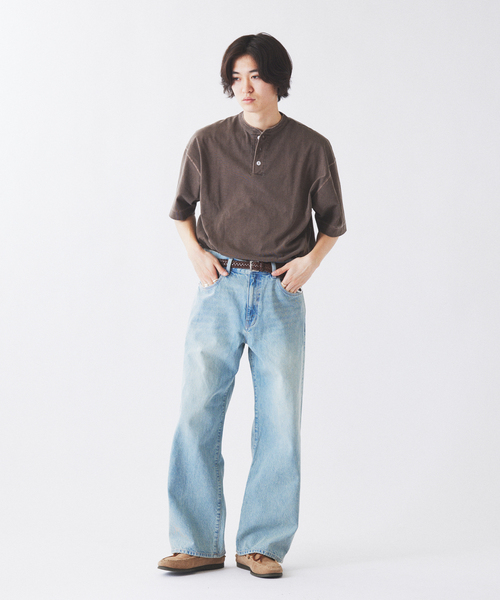 JOURNAL STANDARD relume(ジャーナルスタンダード レリューム)の「スモーキーデニム 11oz フェード ワイドパンツ(デニムパンツ・メンズ・ブルー系その他/コバルトブルー/ブラックミックス・LARGE/MEDIUM)」の10枚目の写真