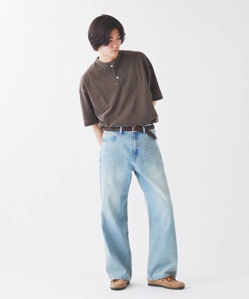 JOURNAL STANDARD relume(ジャーナルスタンダード レリューム)の「スモーキーデニム 11oz フェード ワイドパンツ(デニムパンツ・メンズ・ブルー系その他/コバルトブルー/ブラックミックス・LARGE/MEDIUM)」の15枚目の写真