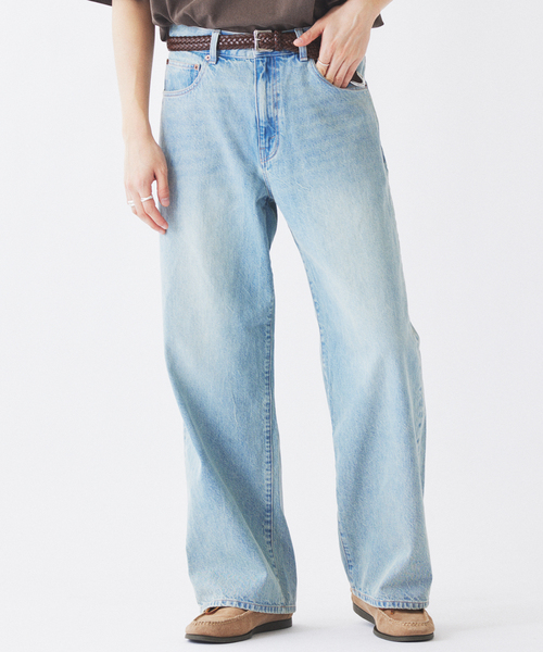 JOURNAL STANDARD relume(ジャーナルスタンダード レリューム)の「スモーキーデニム 11oz フェード ワイドパンツ(デニムパンツ・メンズ・ブルー系その他/コバルトブルー/ブラックミックス・LARGE/MEDIUM)」の14枚目の写真