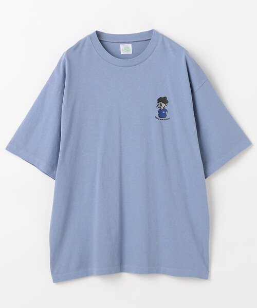 kaoyorinakami(カオヨリナカミ)の「kaoyorinakami × FREAK'S STORE/カオヨリナカミ 別注 サッカーボールボーイ Tee(Tシャツ/カットソー・メンズ・サックスブルー/オフホワイト/チャコールグレー・MEDIUM/SMALL/LARGE)」の6枚目の写真