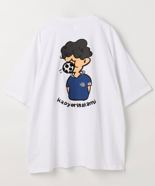 kaoyorinakami(カオヨリナカミ)の「kaoyorinakami × FREAK'S STORE/カオヨリナカミ 別注 サッカーボールボーイ Tee(Tシャツ/カットソー・メンズ・サックスブルー/オフホワイト/チャコールグレー・MEDIUM/SMALL/LARGE)」の11枚目の写真