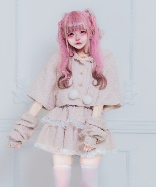 nyanMe(ニャンミー)の「ついーどすかーと♪(スカート・レディース・ブラック/ピンク・FREE)」の4枚目の写真