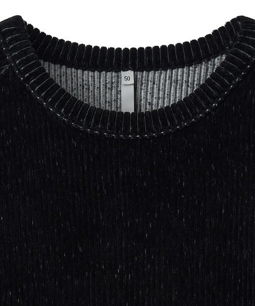 NOIRER（ノイア）の「ツートンベルベットリブストラクチャーティーシャツ（ブラック）（スウェット・メンズ・その他・48/50/52）」の4枚目の写真