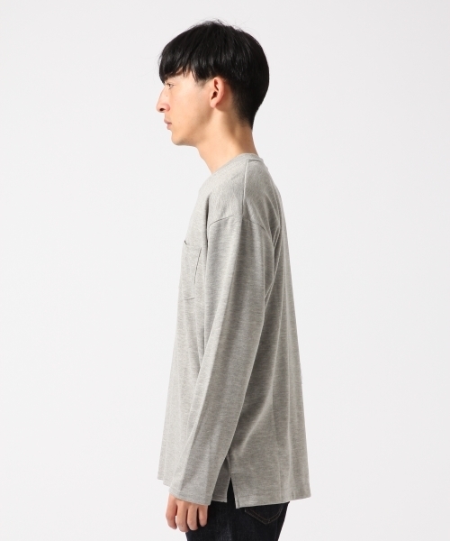 RAGEBLUE（レイジブルー）の「TRPUオーバーポケットTシャツ長袖/712898（Tシャツ/カットソー・メンズ・グレー/ホワイト/ネイビー・MEDIUM/LARGE）」の5枚目の写真