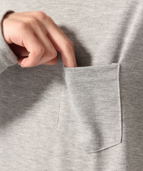 RAGEBLUE（レイジブルー）の「TRPUオーバーポケットTシャツ長袖/712898（Tシャツ/カットソー・メンズ・グレー/ホワイト/ネイビー・MEDIUM/LARGE）」の9枚目の写真
