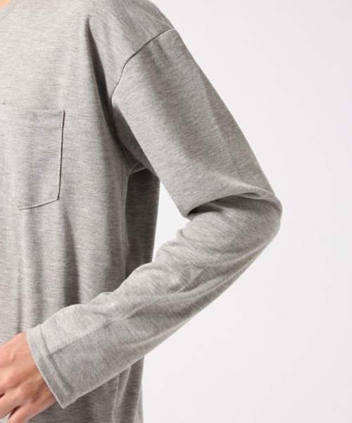 RAGEBLUE（レイジブルー）の「TRPUオーバーポケットTシャツ長袖/712898（Tシャツ/カットソー・メンズ・グレー/ホワイト/ネイビー・MEDIUM/LARGE）」の10枚目の写真