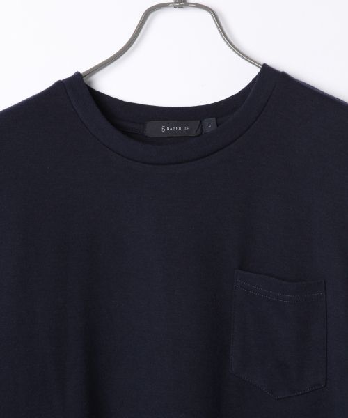 RAGEBLUE（レイジブルー）の「TRPUオーバーポケットTシャツ長袖/712898（Tシャツ/カットソー・メンズ・グレー/ホワイト/ネイビー・MEDIUM/LARGE）」の14枚目の写真