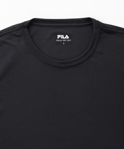 FILA(フィラ)の「【FILA フィラ】 メンズ 半袖インナー 丸首 スクエアメッシュ ドライ 無地(Tシャツ/カットソー・メンズ・ホワイト/ブラック/ネイビー・M/LL/L)」の7枚目の写真