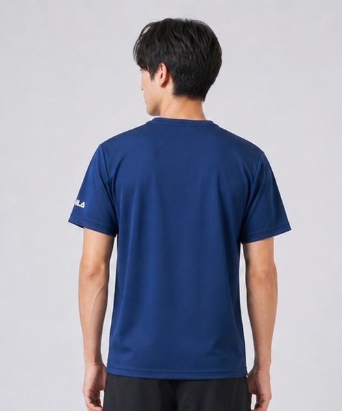FILA(フィラ)の「【FILA フィラ】 メンズ 半袖インナー 丸首 スクエアメッシュ ドライ 無地(Tシャツ/カットソー・メンズ・ホワイト/ブラック/ネイビー・M/LL/L)」の11枚目の写真