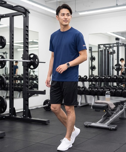 FILA(フィラ)の「【FILA フィラ】 メンズ 半袖インナー 丸首 スクエアメッシュ ドライ 無地(Tシャツ/カットソー・メンズ・ホワイト/ブラック/ネイビー・M/LL/L)」の12枚目の写真