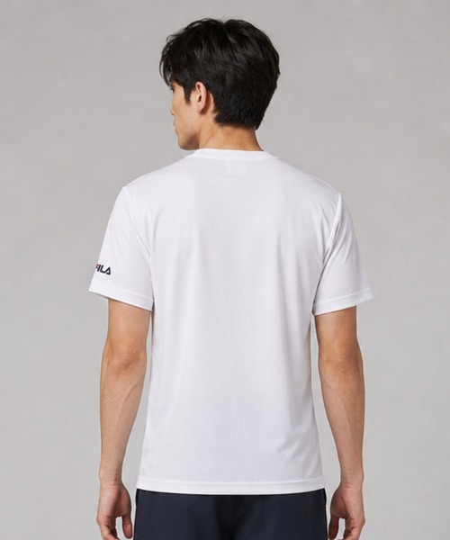 FILA(フィラ)の「【FILA フィラ】 メンズ 半袖インナー 丸首 スクエアメッシュ ドライ 無地(Tシャツ/カットソー・メンズ・ホワイト/ブラック/ネイビー・M/LL/L)」の16枚目の写真