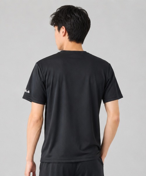 FILA(フィラ)の「【FILA フィラ】 メンズ 半袖インナー 丸首 スクエアメッシュ ドライ 無地(Tシャツ/カットソー・メンズ・ホワイト/ブラック/ネイビー・M/LL/L)」の17枚目の写真