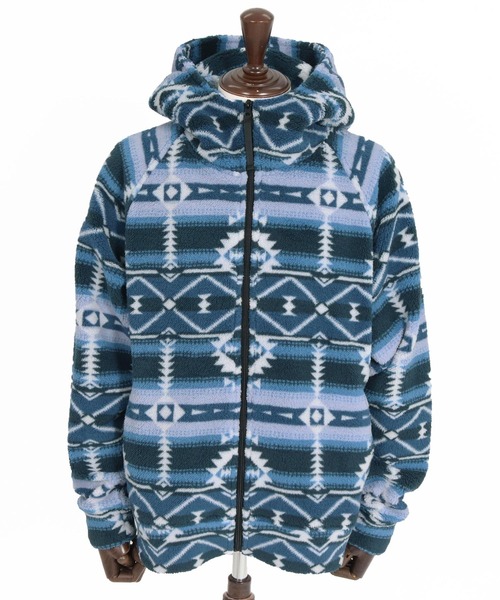 felkod(フィルコッド)の「mpa4152- Ortega Pattern Fleece Hoodie フリースフーデッドパーカー(F26A170)(パーカー・メンズ・ネイビー/ブラック・S/M/L)」の15枚目の写真