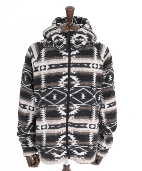 felkod(フィルコッド)の「mpa4152- Ortega Pattern Fleece Hoodie フリースフーデッドパーカー(F26A170)(パーカー・メンズ・ネイビー/ブラック・S/M/L)」の18枚目の写真