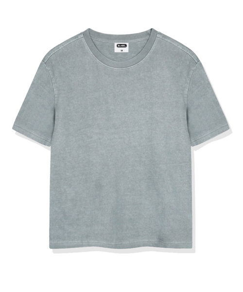 BASIC LABEL（ベーシックラベル）の「Epeuel Pigment-Dyed Short-Sleeve T-shirt 5 Color [BLSF_0001]（Tシャツ/カットソー・レディース・グレー/チャコール/ベージュ/スカイブルー/グリーン・SMALL/MEDIUM/LARGE/X-LARGE）」の7枚目の写真