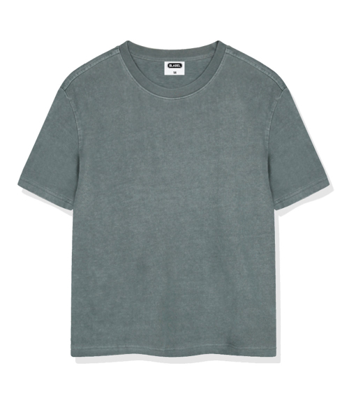 BASIC LABEL（ベーシックラベル）の「Epeuel Pigment-Dyed Short-Sleeve T-shirt 5 Color [BLSF_0001]（Tシャツ/カットソー・レディース・グレー/チャコール/ベージュ/スカイブルー/グリーン・SMALL/MEDIUM/LARGE/X-LARGE）」の8枚目の写真