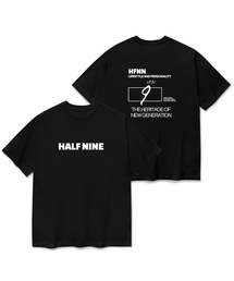 HALFNINE（ハーフナイン）の「スクエアハーフレタリング半袖Tシャツ I05BRD_HBX11336（Tシャツ/カットソー）」