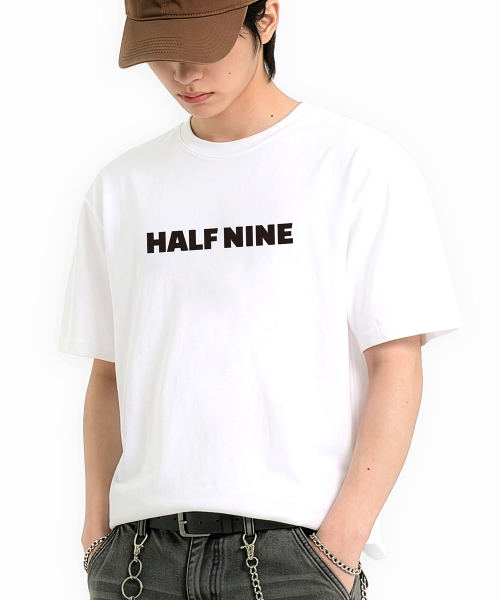 HALFNINE(ハーフナイン)の「スクエアハーフレタリング半袖Tシャツ I05BRD_HBX11336(Tシャツ/カットソー・メンズ・ホワイト/ブラック・SMALL/MEDIUM/LARGE/X-LARGE)」の3枚目の写真