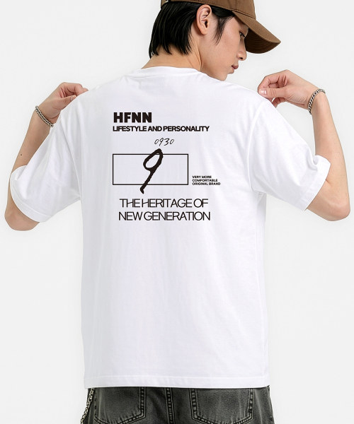 HALFNINE(ハーフナイン)の「スクエアハーフレタリング半袖Tシャツ I05BRD_HBX11336(Tシャツ/カットソー・メンズ・ホワイト/ブラック・SMALL/MEDIUM/LARGE/X-LARGE)」の5枚目の写真