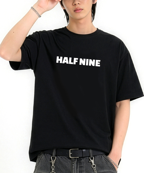 HALFNINE(ハーフナイン)の「スクエアハーフレタリング半袖Tシャツ I05BRD_HBX11336(Tシャツ/カットソー・メンズ・ホワイト/ブラック・SMALL/MEDIUM/LARGE/X-LARGE)」の6枚目の写真