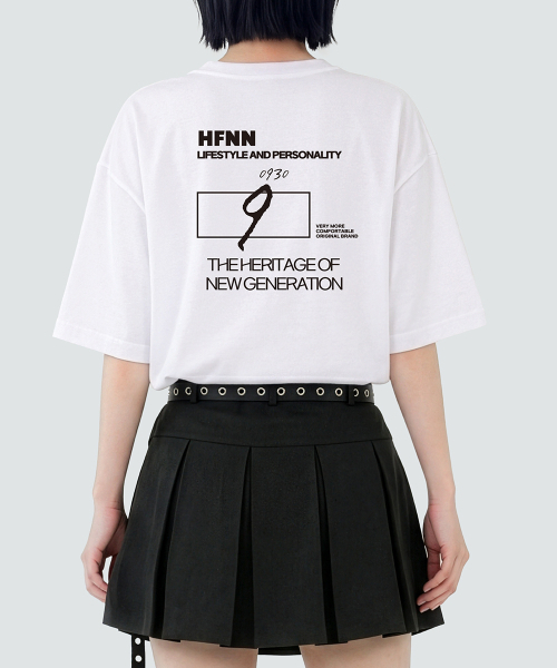 HALFNINE(ハーフナイン)の「スクエアハーフレタリング半袖Tシャツ I05BRD_HBX11336(Tシャツ/カットソー・メンズ・ホワイト/ブラック・SMALL/MEDIUM/LARGE/X-LARGE)」の10枚目の写真