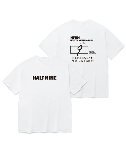 HALFNINE(ハーフナイン)の「スクエアハーフレタリング半袖Tシャツ I05BRD_HBX11336(Tシャツ/カットソー・メンズ・ホワイト/ブラック・SMALL/MEDIUM/LARGE/X-LARGE)」の12枚目の写真
