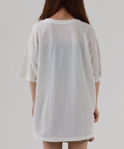 atONE(アットワン)の「接触冷感 箔×ヴィンテージカーフォトプリント カノコ Tシャツ 半袖(Tシャツ/カットソー・レディース・ブラック×シルバー/ホワイト×ゴールド・M)」の11枚目の写真