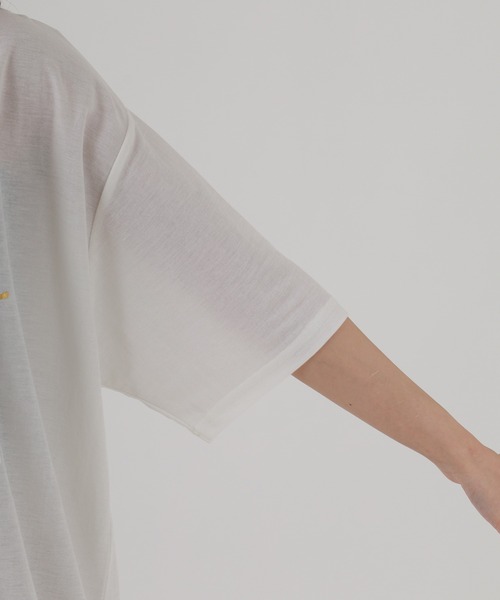atONE(アットワン)の「接触冷感 箔×ヴィンテージカーフォトプリント カノコ Tシャツ 半袖(Tシャツ/カットソー・レディース・ブラック×シルバー/ホワイト×ゴールド・M)」の14枚目の写真