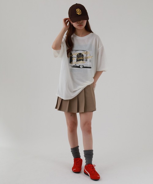 atONE(アットワン)の「接触冷感 箔×ヴィンテージカーフォトプリント カノコ Tシャツ 半袖(Tシャツ/カットソー・レディース・ブラック×シルバー/ホワイト×ゴールド・M)」の19枚目の写真