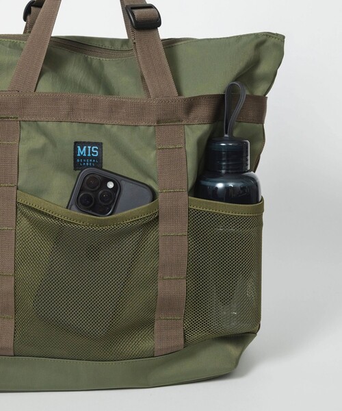 MIS（エムアイエス）の「【MIS/エムアイエス】メッシュポケットトートバッグ（トートバッグ・メンズ・オリーブ/ブラック・FREE）」の5枚目の写真